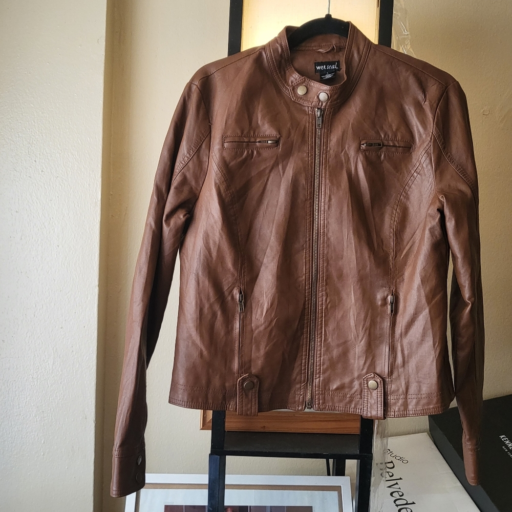 WET SEAL Leather Jacket Women’s Size L